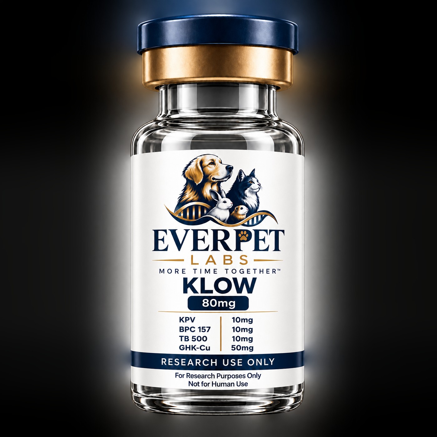 KLOW 80 mg research peptide blend vial